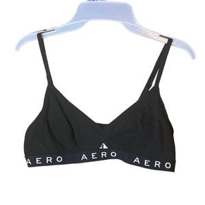 Aero Aeropostale Bralette Pullover Triangle Cup Size XL Black